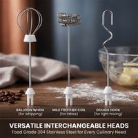 Electric Milk Frother & Egg Beater – 304 Stainless Steel