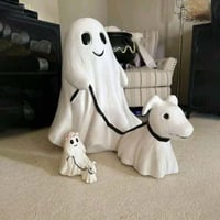 Halloween Ghost Walking Dog Statue👻