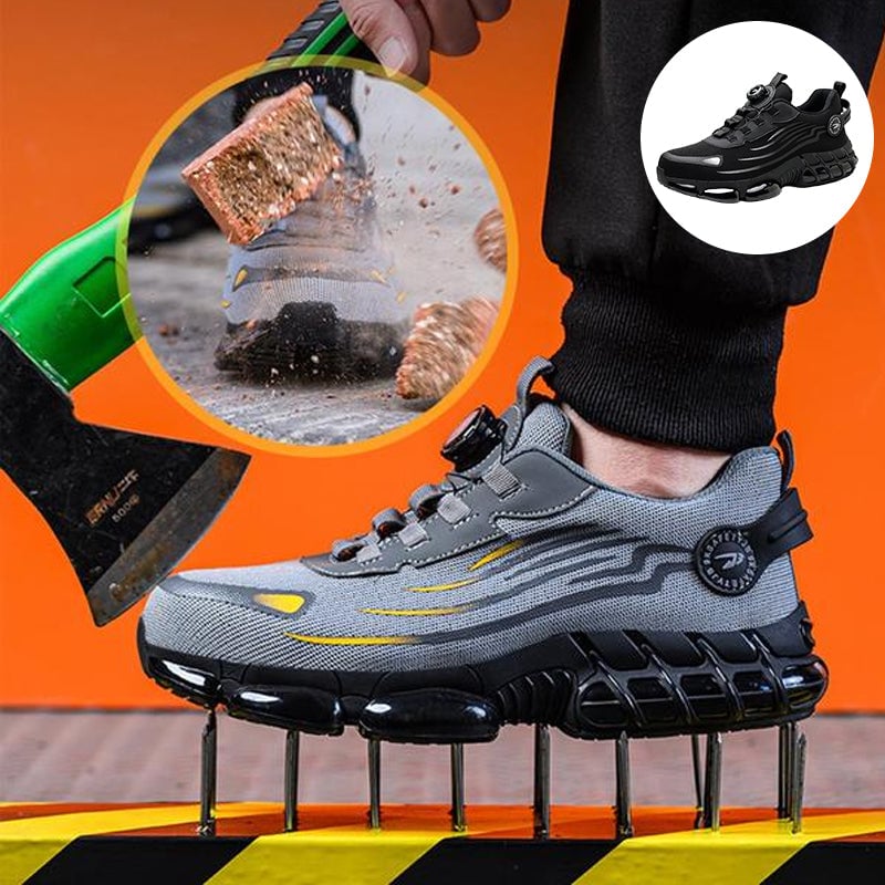 Stoßfeste Sicherheitsschuhe mit Drehknopf