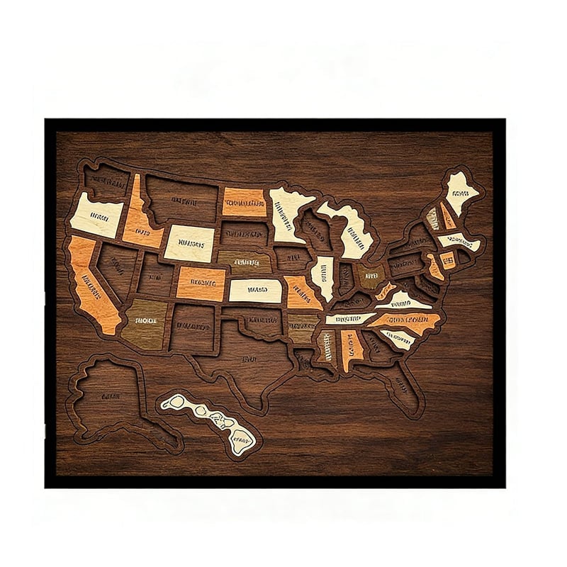 Wooden USA Map Puzzle