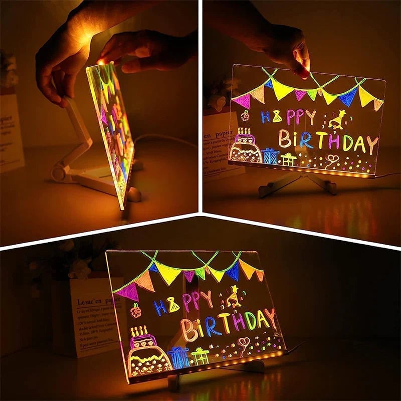 ✨LED-Farbnotiztafel aus Acryl🎨