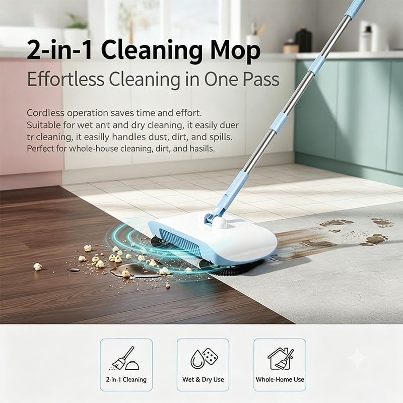 2-in-1 Push Sweeper