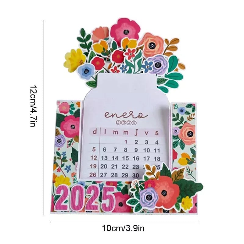 Best Christmas Gift - 2025 Bloomy Flowers Desk Calendar