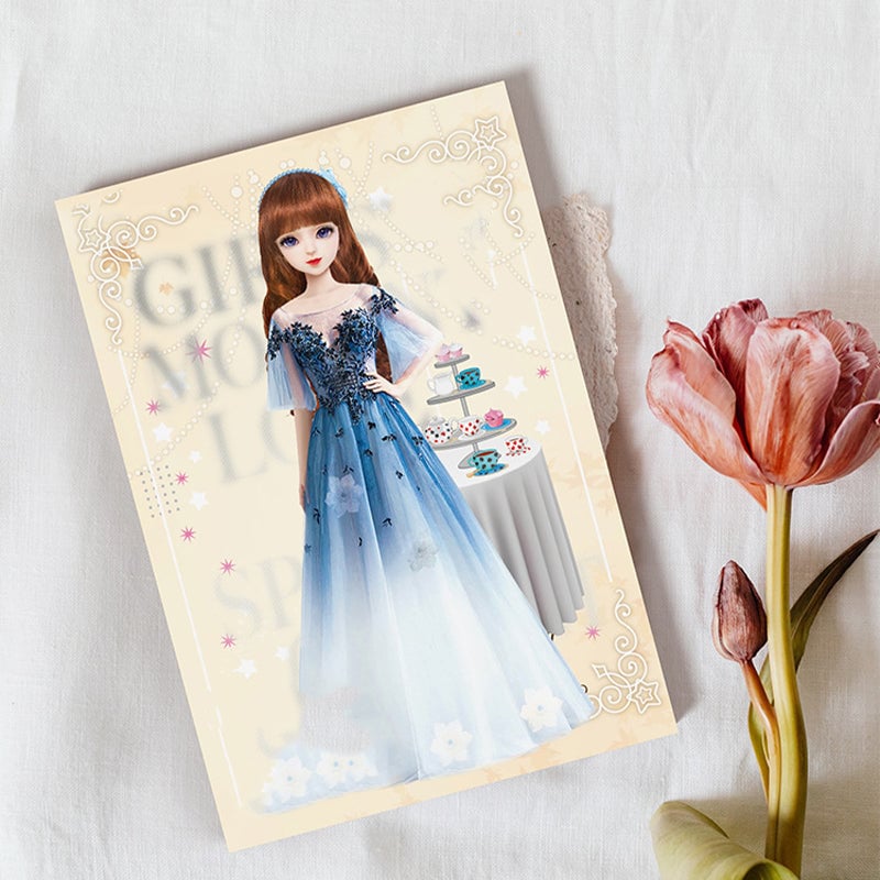 👗Magnetisk pappersdocka för påklädning av prinsessa👸