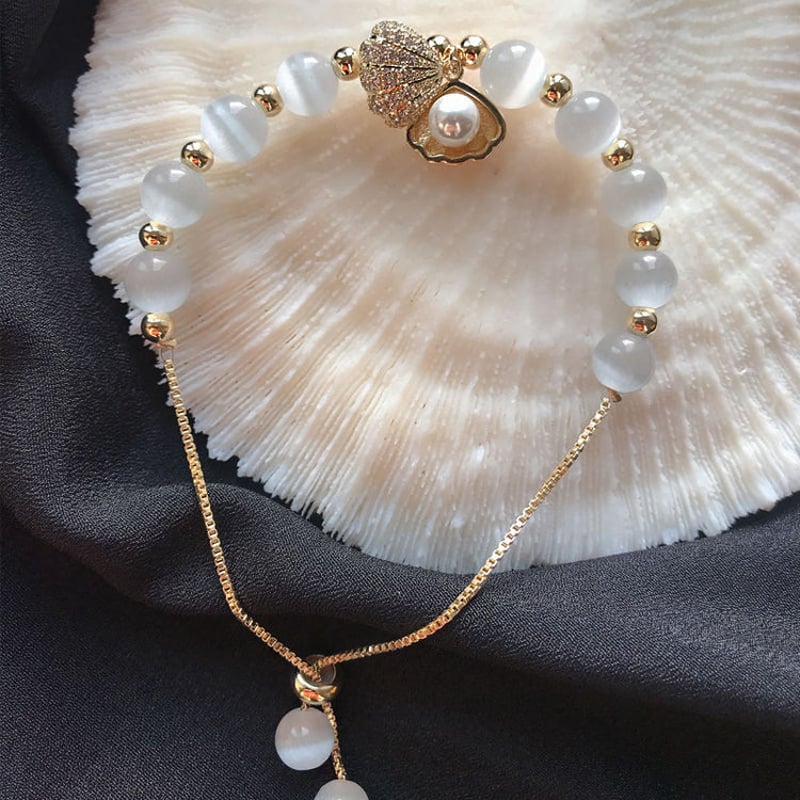 Gold Plated Opal Baroque Pearl Bracelet