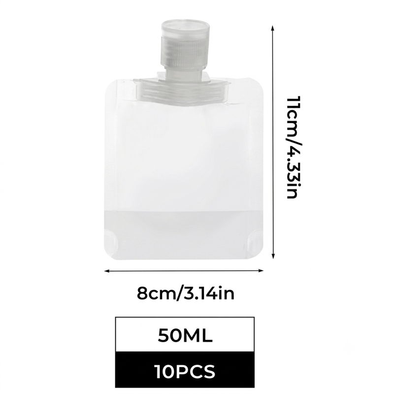 Portable Travel Fluid Dispensing Packing Bag