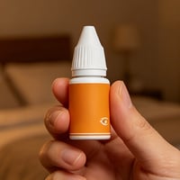 Customer holding pet eye drops