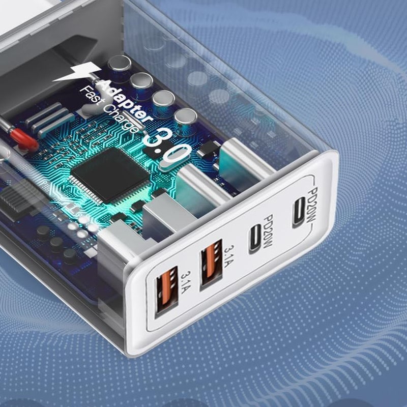 Multi-port mobile phone fast charging head
