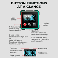 Magnetic Digital Angle Finder with Electronic Laser