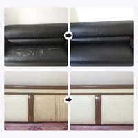 Self-adhesive leather refinisher