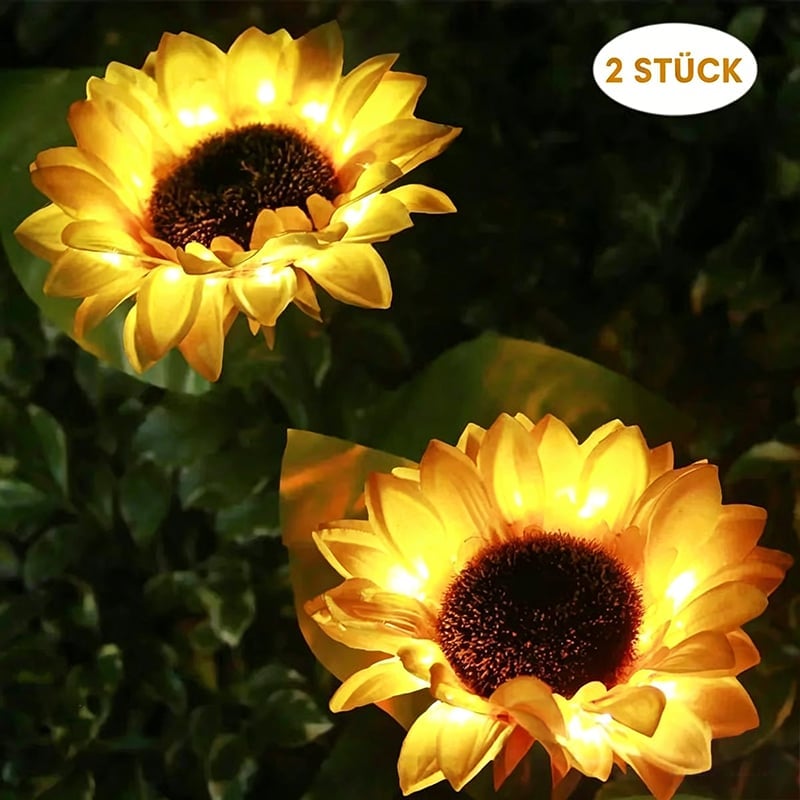 solarbetriebene Sonnenblumen-Leuchten