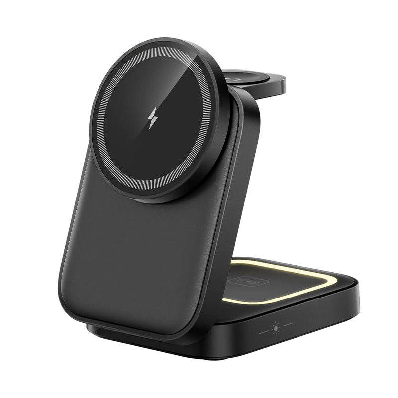 Sakerplus® 3-In-1 Foldable Magnetic Wireless Charging Station