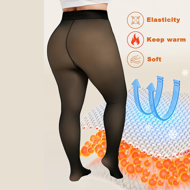 Fleece Lined Winter Tights for Women