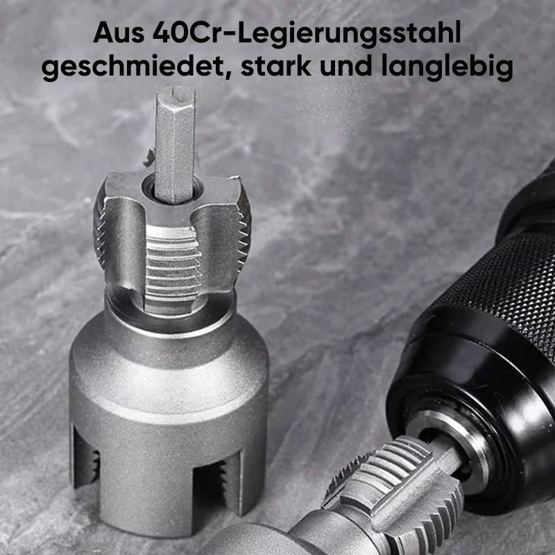Integriertes Werkzeug für Innen- und Außengewinde