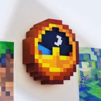 Minecraft Stil Klokke Borddekor