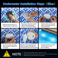 2/4 PCS - Ultra-High Brightness Rechargeable Submersible LED Lights with Remote