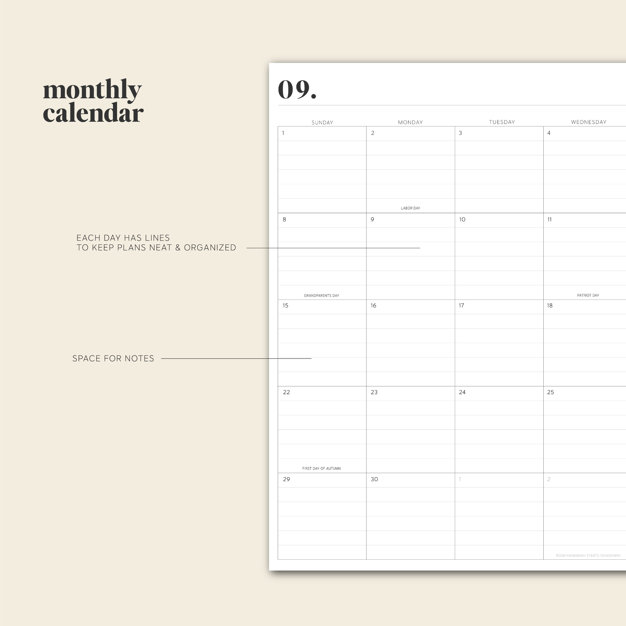 2025 Vanilla Daily Planner