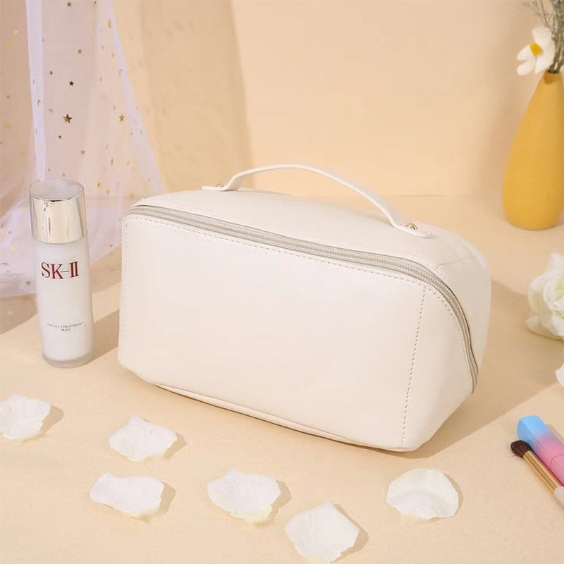 Borsa cosmetica da viaggio in pelle portatile