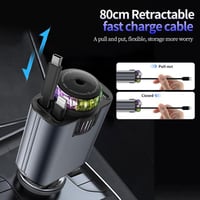 Retractable Car Charger with Starlight（Includes 3 Free Essential Oils）