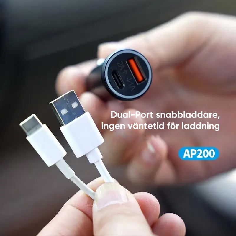 Billaddare med GPS-spårning