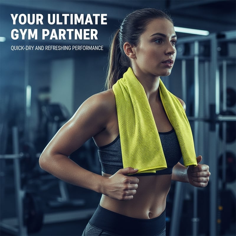 Premium Instant Cooling Towel Set with Storage Bottle