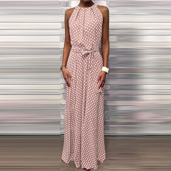 Maxiklänning med prickiga tryck