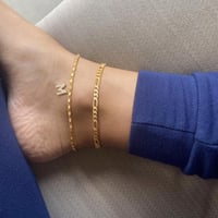 Lettering Layered Ankle Bracelet