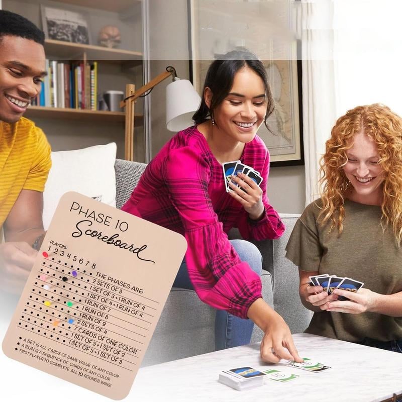 Wooden Phase 10 Score board