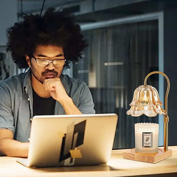 Wood Candle Warmer Lamp with Timer