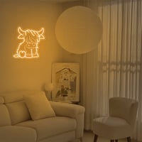 Sakerplus® Highland Cow LED Neon Light