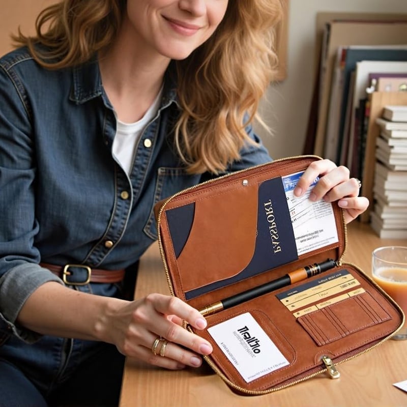 RFID Blocking Long Passport Wallet
