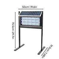 Triple Tube Solar Powered Mosquito Zapper