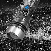 Waterdichte, oplaadbare 2-in-1 zaklamp met digitaal display en sterk licht