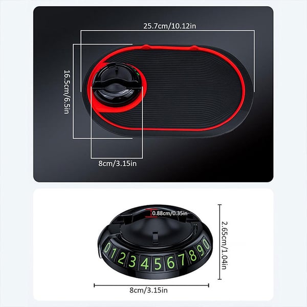 Multifunctional 4-in-1 car phone anti-slip mat