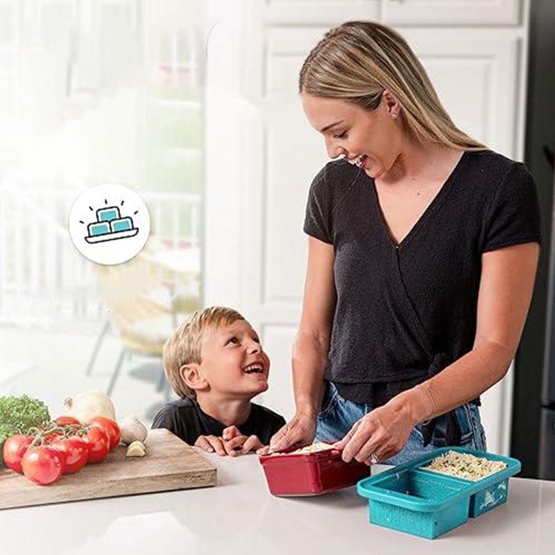 Silicone Freezer Storage Box with Lid