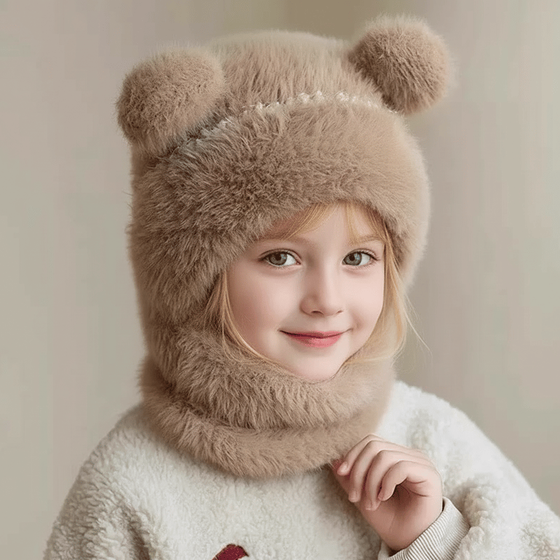 ❄️ 4-in-1 Winter Warmth Integrated Kids' Hooded Hat