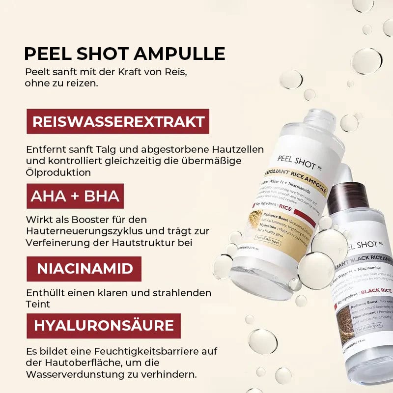 Sanftes Peeling-Ampulle – Schwarzer Reis