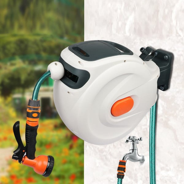 Automatic retractable hose reel + shower head