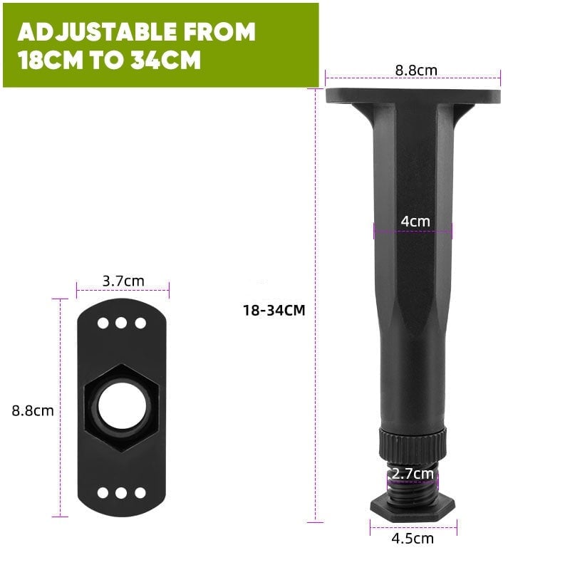 Sakerplus 6 Pcs Adjustable Height Bed Support Legs