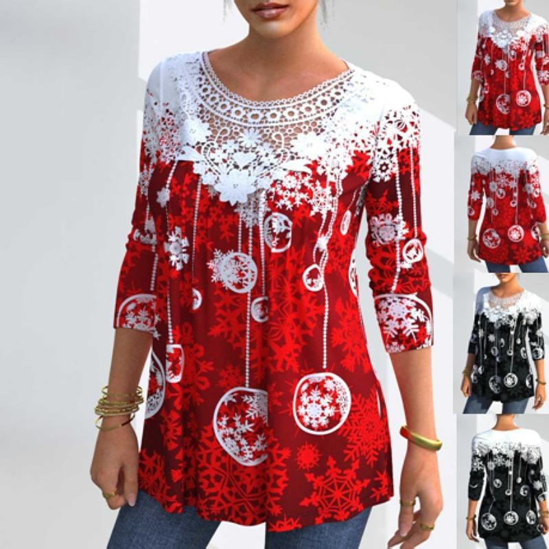 Dames Kerstmis Kanten Tuniekjes
