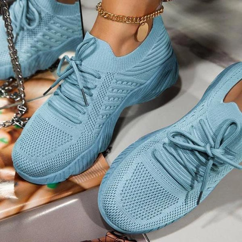 Lace-Up Mesh Shoes