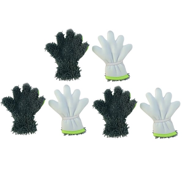 Double-sided five-finger car wash gloves