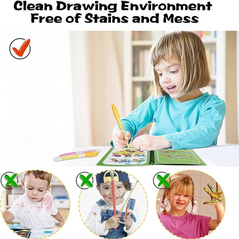 Magic Water Coloring Book（18.3*14.8cm/7.20*5.83in）