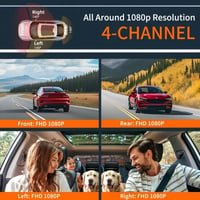 Four-record monitoring driving recorder