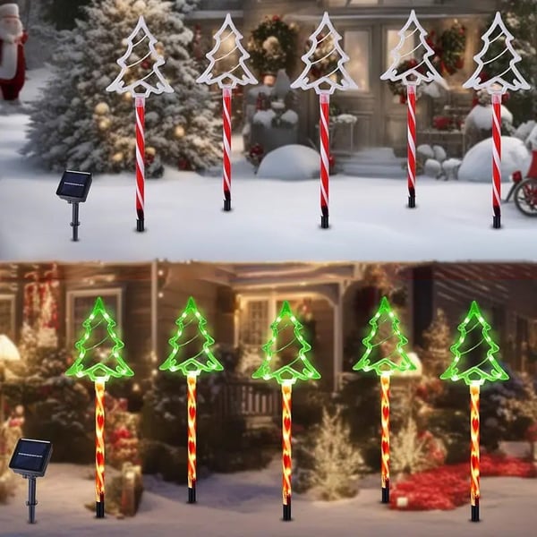 Solar Christmas Tree Lawn Lights