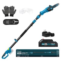 SAKER® 22V 2-in-1 Cordless Pole Saw 7-inch and Pole Hedge Trimmer 16-inch