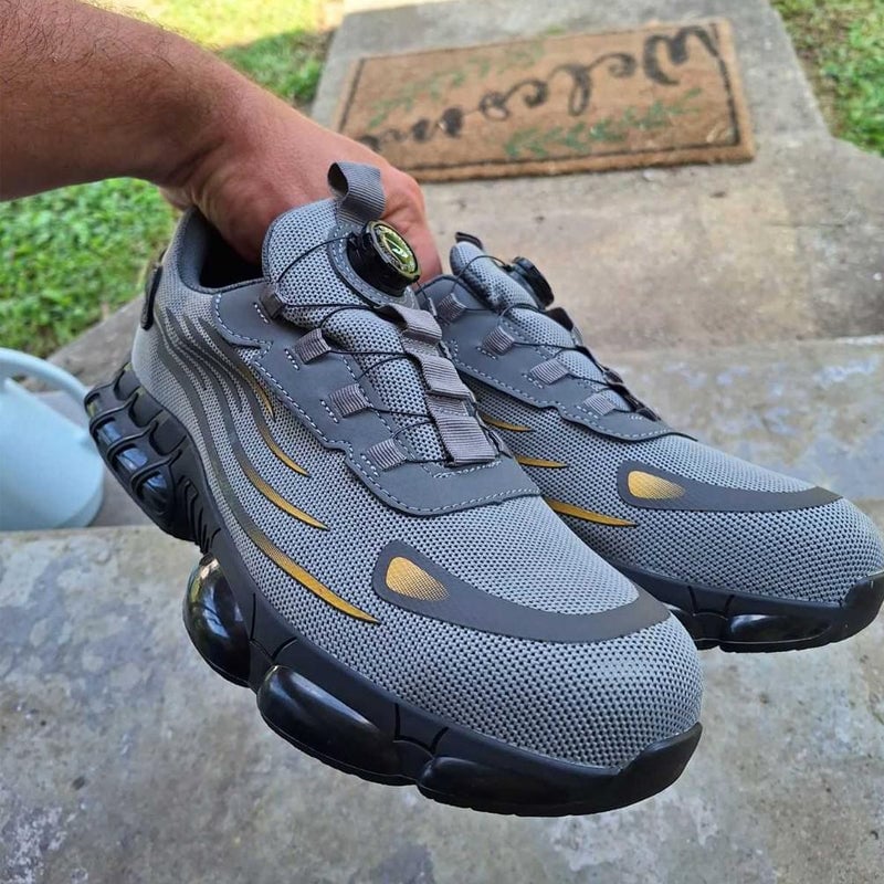 Stoßfeste Sicherheitsschuhe mit Drehknopf