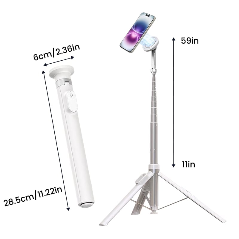 Sakerplus® Automatic Magnetic Phone Tripod Stick Stand