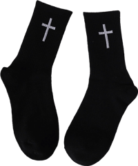 Cross Black And White Socks