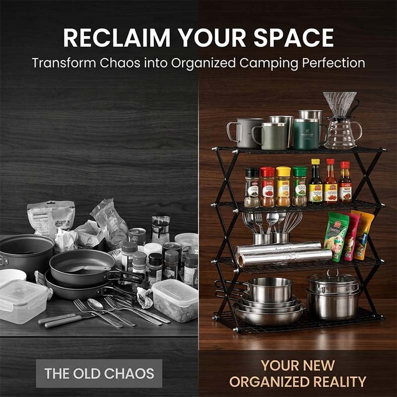 Durable Foldable Stainless Steel Storage Rack
